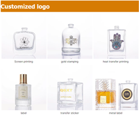 Flacon de parfum en verre ovale élégant de 30 ml, 50 ml, 100 ml avec bouchon embossé et emballage en boîte, en stock