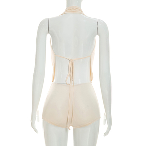 Viviblook D26RP210 Nuevo Mono de Verano para Mujer, Sexy, con Cuello Halter, Espalda Descubierta, Sin Mangas, de Una Pieza - Product Image 6