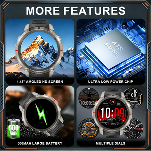 Smartwatch BWDM59 per Uomo con GPS, Mappe Offline, Funzione Chiamata, Bussola, Impermeabilità 5ATM, Fitness Tracker per Android e iOS - Product Image 6