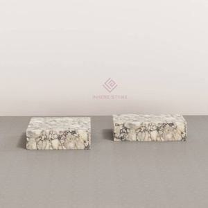 <span class=keywords><strong>Tavolino</strong></span> da caffè in marmo per Viola Calacatta con Base a zoccolo per decorazione di eventi nuziali <span class=keywords><strong>sala</strong></span> banchetti di lusso e sede della cerimonia - Product Image 1