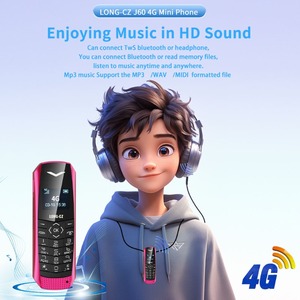 Super Mini Telefon J60 4G-Netzwerk Mobiltelefon Kabellose Bluetooth-Tastatur Taschen-Handy Wecker SOS MP3-Player Rekorder - Product Image 3