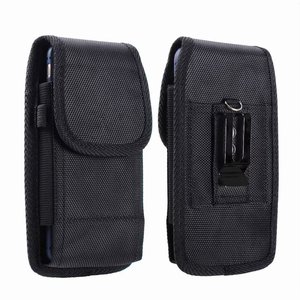 Funda con Clip para Cinturón para iPhone 17 16 15 14 13 12 11 Pro Max <span class=keywords><strong>Xs</strong></span> XR, Funda de Nailon Resistente para <span class=keywords><strong>Hombre</strong></span>, Color Negro - Product Image 1