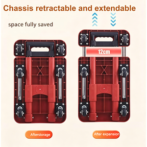 <span class=keywords><strong>Chariot</strong></span> à plateforme pliable robuste à 6 roues avec base extensible pour la maison et le coffre <span class=keywords><strong>de</strong></span> voiture - Product Image 5