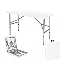 Table à manger pliante portable de haute qualité, moderne, légère, blanche, tables pliantes de camping pour événements