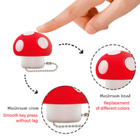 Porte-clés tendance en forme de champignon imprimé en 3D, bouton anti-stress pour clavier mécanique
