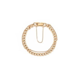 Pulseras de Cadena de Acero Inoxidable al por Mayor para Mujer, Chapadas en Oro de 14k y 18k, Pulseras y Brazaletes de Doble Capa para Mujer - Product Image 6