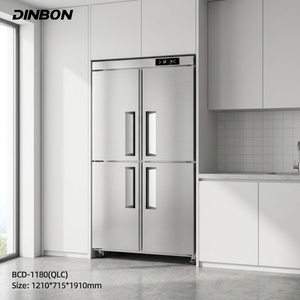 <span class=keywords><strong>Réfrigérateur</strong></span> vertical intelligent en acier inoxydable 201, 2 ou 4 portes intégrées, écologique pour cuisine, réglable - Product Image 2