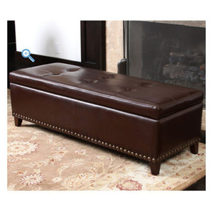 Fabricants directs <span class=keywords><strong>pas</strong></span> <span class=keywords><strong>cher</strong></span> salon rembourrées marron grand ottoman <span class=keywords><strong>banc</strong></span> - Product Image 3