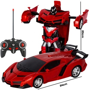 Voiture RC 2-en-1 télécommandée pour l'extérieur, modèle métallique transformable sportif pour enfants et transformation en <span class=keywords><strong>robot</strong></span> - Product Image 4