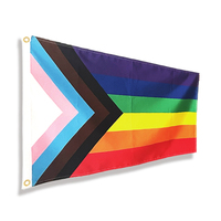 3x5ft Usine Vente en gros Toile Header 100% Polyester Gay Pride LGBT Drapeau pour l'extérieur