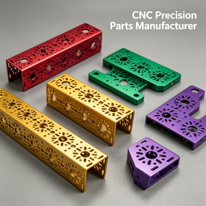 Piezas de Acero Inoxidable Estampadas por CNC de Alta Calidad con Recubrimiento Rojo, Aluminio Anodizado Dorado, Corte Láser, Brochado y Perforación - Product Image 1