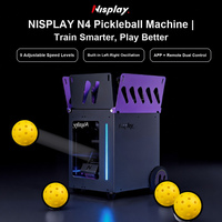 Machine d'entraînement au pickleball Nisplay N4 Professional pour adultes, angle de lancement de 0 à 60 degrés, machine à balles automatique, contrôle par application