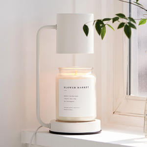 Nouveau chauffe-bougie électrique réglable en verre et métal pour aromathérapie, avec variateur d'intensité, design moderne pour une utilisation intérieure/extérieure - Product Image 4