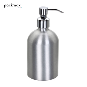 Bouteille pompe en aluminium de 250 ml avec pompe à lotion - Contenant vide rechargeable pour soins de la peau, lotion, gel douche, savon pour les mains - Product Image 3