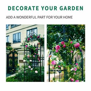 Arche de jardin en fer noir de haute qualité, écologique, pour plantes, treillis, mobilier de jardin, clôture de jardin - Product Image 4