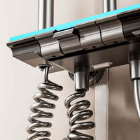 Ensemble de douche de salle de bain gris bronze à prix usine, design moderne, barre coulissante à poignée unique, affichage numérique, jet de pluie