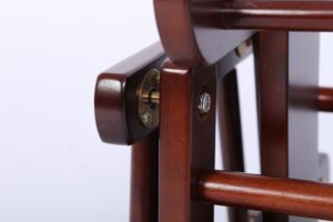 Lire pour expédier accoudoir européen du milieu du siècle en forme de main meubles pépinière oreiller Fs repose-pieds en bois massif planeur chaise à bascule - Product Image 5