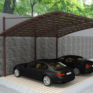 Abri d'auto en métal <span class=keywords><strong>double</strong></span> personnalisé avec panneau en polycarbonate en porte-à-faux auvent cadre en aluminium <span class=keywords><strong>bois</strong></span> traité sous pression pour stationnement de voiture - Product Image 6