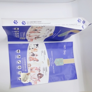 Sacs personnalisés imprimés de 5 kg pour aliments pour chiens adultes, sachets à fond plat à quatre soudures pour croquettes sèches de bœuf, fruits et légumes pour chiens - Product Image 3