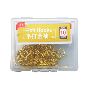 100 unidades/caja de anzuelos individuales de acero al carbono con revestimiento dorado, con y sin púas, para pesca de lubina, trucha, carpa cruciana, tamaño pequeño y fino, micro, de Taiwán - Product Image 3