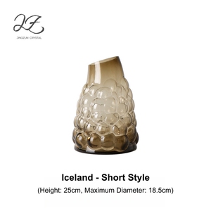 Vaso da Tavolo in <span class=keywords><strong>Vetro</strong></span> Moderno Islandese, Decorazione Creativa <span class=keywords><strong>di</strong></span> Alta Gamma per Atmosfera Elegante, per Ristoranti, Camere da Letto, per <span class=keywords><strong>Fiori</strong></span> Pasquali - Product Image 5