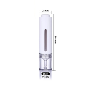 Bouteille d'essence sans air <span class=keywords><strong>à</strong></span> ultrasons de 15ml compte-gouttes en plastique givré sérum pour les yeux gel blanchissant crème tube d'injection de 30ml - Product Image 1