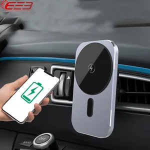 BEB pengisi daya mobil nirkabel 15W Qi2, pengisi daya mobil magnetik untuk iPhone 15 Pro Max pengisi daya nirkabel cepat