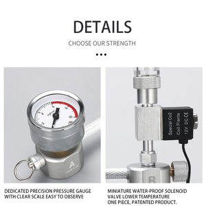 <span class=keywords><strong>Kit</strong></span> de système d'aquarium DIY avec générateur de CO2, compteur de bulles, diffuseur, solénoïde et accessoires pour votre aquarium - Product Image 5