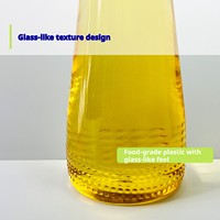Bouteille d'huile en plastique de 250ml en verre incassable et de haute clarté pour huile de sésame camélia sucre bonbon au lait