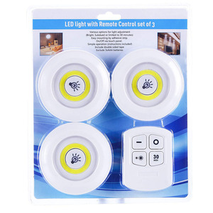 Lampes à rondelle <span class=keywords><strong>LED</strong></span> COB à <span class=keywords><strong>piles</strong></span> Ultra lumineuses sous la <span class=keywords><strong>lampe</strong></span> de robinet d'armoire <span class=keywords><strong>pour</strong></span> <span class=keywords><strong>placard</strong></span>, garde-robe, couloir d'escalier - Product Image 3