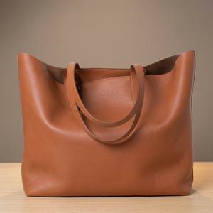 Pochette décontractée pour femme en cuir véritable artisanal BS INTERNATIONAL, style européen, grande capacité, imperméable, légère et durable - Product Image 2