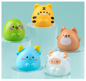 New12 signos del zodiaco chino animal mini estatuilla resina perro mono Gallo perro cerdo buey conejo serpiente caballo cabra rata Tigre dragón juguete - Product Image 4