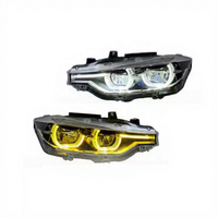 Nouveaux phares LED JINLANG 12V pour Série 3 F30 2013-2015 6000 lm Jaune Blanc DRL Lumière de jour bicolore