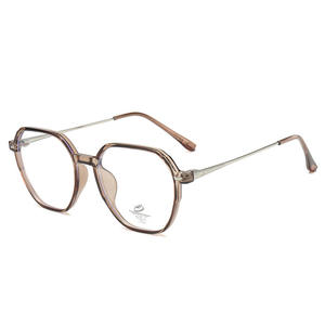 Gafas Qianai con montura cuadrada y filtro de luz azul para mujer, lentes extra anchas de color transparente, origen Taizhou - Product Image 5