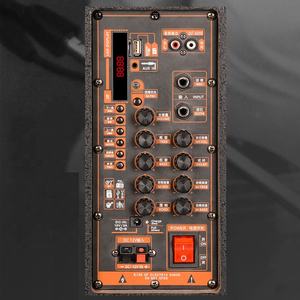 Haut-parleur à roulettes en bois, 50 W, grande puissance <span class=keywords><strong>DJ</strong></span>, extérieur, bois, 15 pouces, son 80W, RMS, avec BT/USB/SD/FM/sans fil, nouveauté - Product Image 2