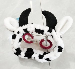 批发可爱发带甜美牛头带化妆洗脸面部头带牛角女女孩 - Product Image 4