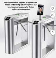 Portique de contrôle d'accès en acier inoxydable avec lecteur de cartes RFID pour l'entrée des employés d'usine et le système de passage de bâtiment
