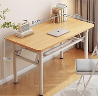 Bureau d'ordinateur pliable pour le bureau à domicile, étude, table d'étude rectangulaire simple pour petit espace