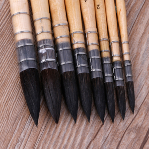 Ручная кисть BOMEIJIA из беличьей шерсти, художественная кисть для акварели, кисть для акварели, дерева - Product Image 3