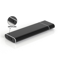 Boîtier externe USB en alliage d'aluminium pour disque SSD M.2 NVMe NGFF double protocole, noir élégant, pour stockage SSD