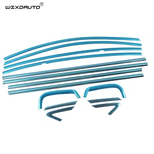 WZXDAUTO 14 pièces garnitures de vitres latérales en acier inoxydable pour voiture, accessoires extérieurs pour berline 2009-2017 - Product Image 2