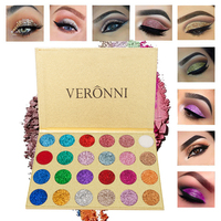 Palette de fards à paupières minéraux scintillants 24 couleurs pour le corps et le visage, résistante à l'eau, avec des tons pour peaux foncées, maquillage chatoyant