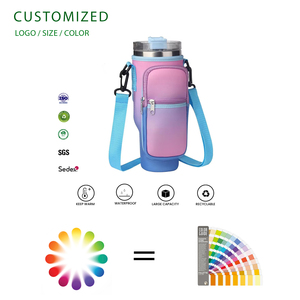 Borsetta impermeabile portabicchieri a <span class=keywords><strong>tracolla</strong></span> regolabile borsa per telefono da 40 once in Neoprene portabottiglie - Product Image 1