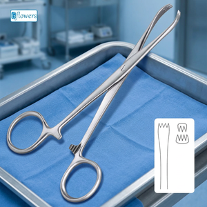 Pince hémostatique Tuffier, instrument chirurgical manuel, certifié CE ISO, acier inoxydable de haute qualité, modèle F6-261, 13 cm, Classe II - Product Image 2