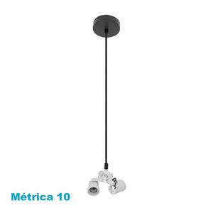 si distingue con l'elegante arm. Lampada a sospensione cara 3xe27 in nero. Ideale per ambienti sofisticati. Dimensioni: 10 x 10 x 10 cm. - Product Image 1