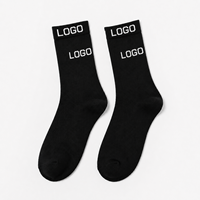 Chaussettes mi-mollet personnalisées en fibre de bambou, antibactériennes, respirantes et douces, avec motif lettres, pour l'automne, vente en gros OEM pour usage quotidien décontracté