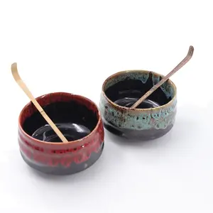 BAMBUS yeni varış japon Cha çömlek seramik kase toptan bambu çay çırpma tutucu ile Matcha içecekler için