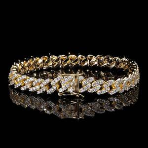 Hip Hop 9mm Single Row Zircon Cuban Bracelet Personality <b>Couple</b> Bracelet Accessories Women Tanjing Fashion Lijing <b>Necklace</b> - Product Image 1