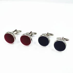 Collegamento del polsino personalizzato del tessuto all'ingrosso della fabbrica di alta qualità per i gemelli degli uomini delle donne - Product Image 4