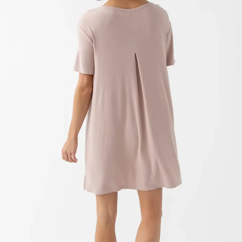 रिब निट स्लीप ड्रेस बांस महिलाओं के लिए कैज़ुअल नाइटगाउन छोटी आस्तीन वाली महिलाओं के लिए स्लीपवियर नाइट ड्रेस सोने वाली महिलाओं के लिए